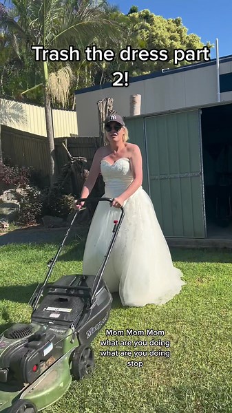 Trash the dress part 2! #fypシ #viral #trashthedress #singlelife #comedy