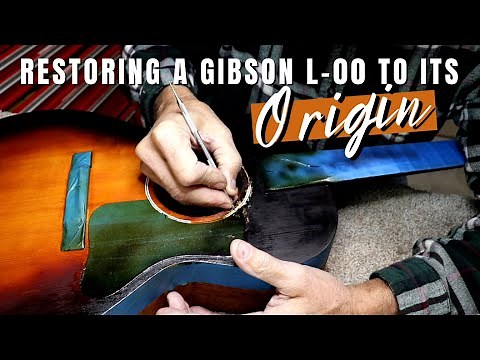 578 RSW Refinishing A Gibson L-00 Vintage Guitar Back To Its Original State Part 1
