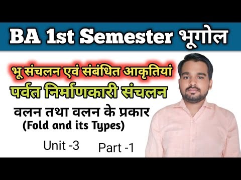 BA 1st Semester Geography | वलन और वलन के प्रकार | BA first Semester भौतिक भूगोल