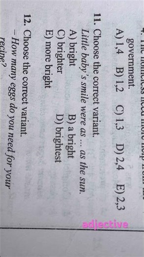 adjective izahi #english #study #hazirliq #buraxilisimtahani