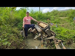 Full video: Girl repairs and restores scrap cars and agricultural machinery.