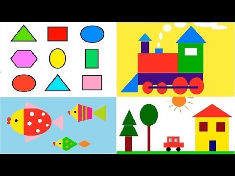 Coloring Shapes and Make Pictures of Shapes