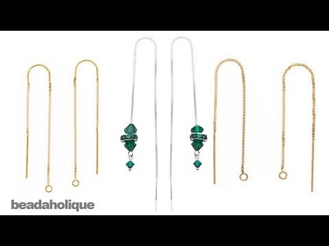 How to Make Bead Ear Threaders Earrings