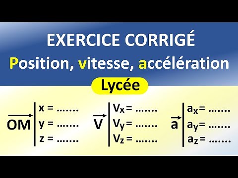 Position, velocity and acceleration vectors - Solved exercise - Mechanics - High School.