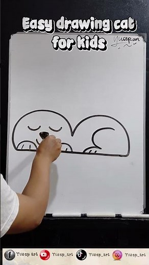 easy drawing cat for kids