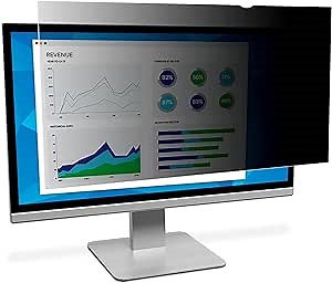 3M Privacy Filters 3M Privacy Filter for 24" Widescreen Monitor, Protect your confidential information, Easy to attach (PF240W9B), Black/Grey, 24.0" Widescreen (16:9)