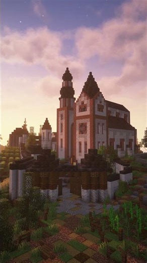 Minecraft Kloster Breitstein #minecraftbuilding #minecraft #medieval #church #shorts