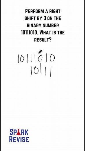 Binary Shift Right GCSE Computer Science