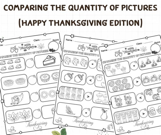 Comparing the Quantity of Pictures (Happy Thanksgiving Edition)