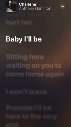 Charlene - Anthony Hamilton Lyrics Video