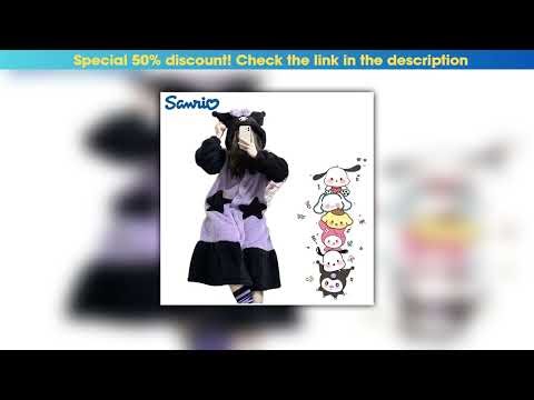 Best Seller Sanrio Kuromi cartoon cute pajamas creative kawaii girls autumn winter coral fleece wa