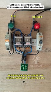 999K views · 9.4K reactions | Simple wiring automatic transfer switch with two relay inter lock system #electrical | Rizki Craft | Facebook