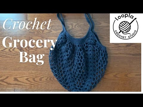 Crochet Market Tote Bag | Easy Reusable Grocery Bag Tutorial for Beginners