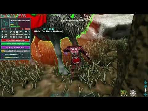 Taming Alpha Sabertooth ARK Primal Fear ARK Survival Evolved PC