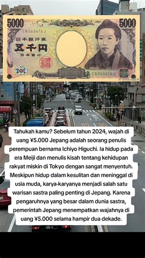 Wanita di Uang ¥5.000 Jepang Ini Ternyata Penulis Legendaris #budayajepang #faktajepang #kisahnyata