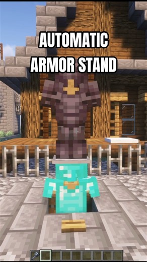 AUTOMATIC ARMOR STAND TUTORIAL #minecraft #minecraftshorts
