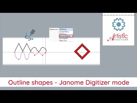 Outline shapes Janome Digitizer