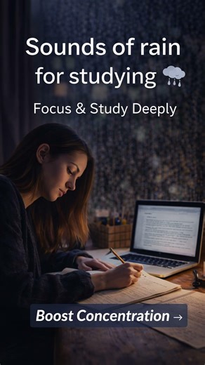 Rain Sounds for Studying 🌧️ Boost Focus & Concentration