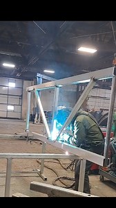 Some aluminum GMAW, running an @mk_products Python push pull gun on a @lincolnelectric Power Wave 300 C. #welding #weldingshop #fabrication #fabshop #toolsofthetrade #lincolnelectric #aluminium #cwb #structural #madeinsaskatchewan #bluecollar #savethetrades #apprenticship #migmonday | Chris