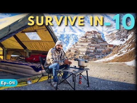 HOT AIR TENT CAMPING IN - 10 🥶Last day in spiti valley