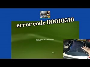 ps3 super slim error 80010516