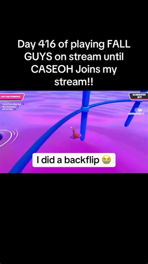 Day 416 of playing FALL GUYS on stream until CASEOH Joins my stream!! #fyp #fallguys #caseoh