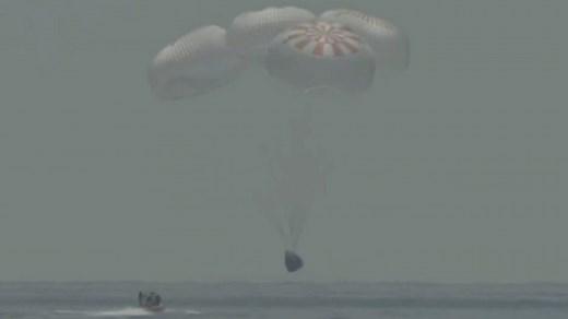 SpaceX capsule and NASA crew make 1st splashdown in 45 years