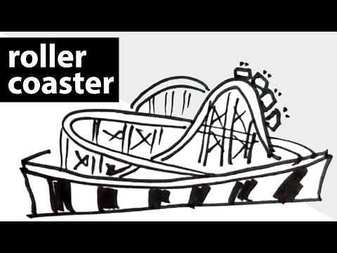 How to draw a roller-coaster? Learn to draw | easy drawings | drawing for kids