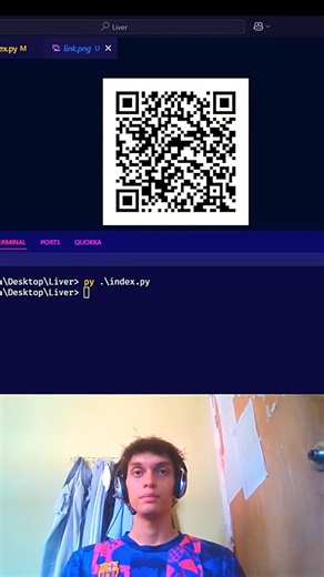 Dark play on Instagram: "De link a código QR python 🐍 #python #qrcode #pythonqr"