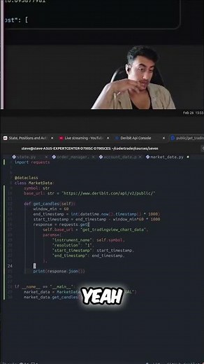 Live Crypto Data Feed: Deribit API & YouTube Stream Explained! #shorts
