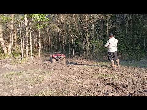 ATV Stuck in Deep Mud – Self Recovery in Under 3 Minutes