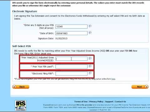 Using a PIN as an E-Signature for a Tax Extension