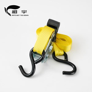 [Hot Item] Heavy-Duty 1-Inch Yellow Cargo Ratchet Straps for Secure Load Transport
