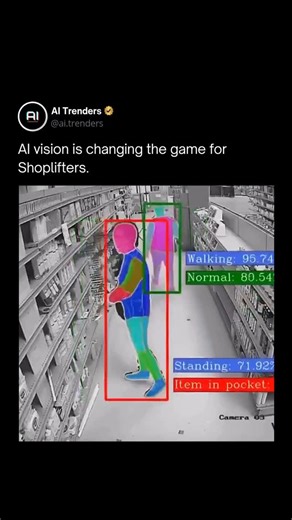 Ai Trenders | Artificial Intelligence | Technology | The days of easy shoplifting are over! AI’s got its eye on you. 👀 This next-gen security system uses powerful AI vision to instantly... | Instagram