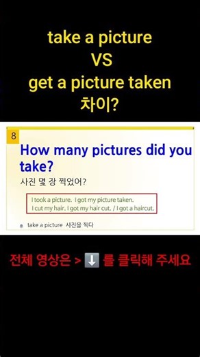 The difference between take and get a picture taken! The meaning changes like this? #PatternEnglish