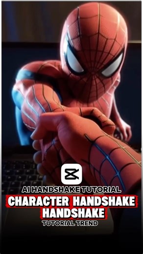 How I Create handshake tutorial character handshake tutorial ☠️🔥#capcut ￼#handshaking #trend#capcut