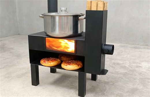 How to make a wood stove, oven Fireplace from metal. | Genius Crafts