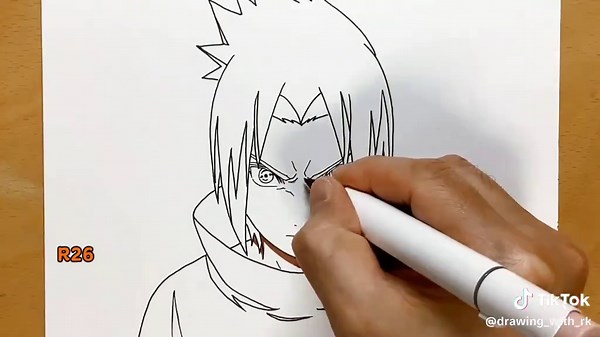 How to Draw Sasuke Uchiha