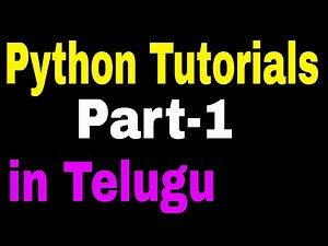 Python Programming in Telugu part1