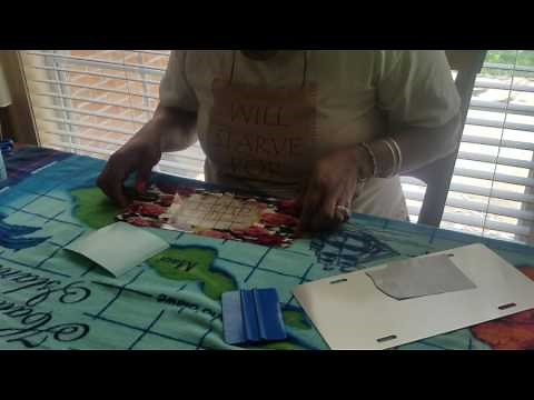 How to apply vinyl to a license plate