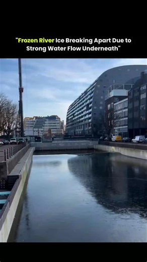Cover Sphere on Instagram: "A frozen river may look solid, but the real action is happening underneath. In this video, the ice breaks apart because the water below never stopped moving. Even in extreme cold, rivers continue to flow under the surface. That moving water carries heat and energy, slowly thinning the ice from below while pressure builds across weak points. When the ice can no longer support the stress, it suddenly cracks, lifts, and collapses into jagged slabs. This process is driven