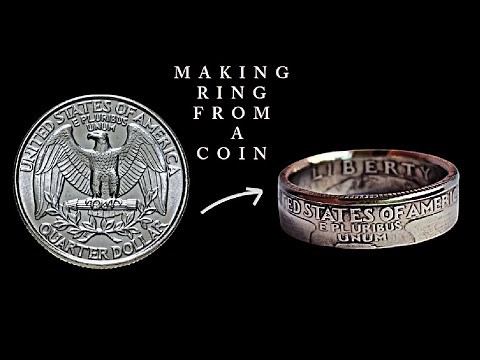 Let´s transform a Quarter Dollar coin from US into a stunning ring
