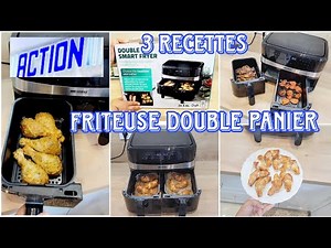 ACTION😱JE TEST LA AIR FRYER DOUBLE DE CHEZ ACTION✨️DOUBLE PANIER #action #airfryer #airfryerrecipes