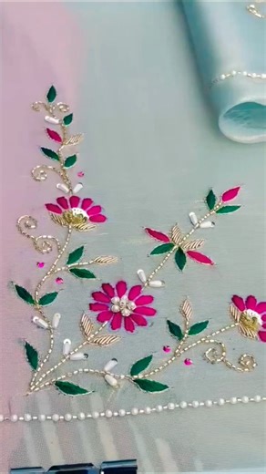 New Hand Work Design for Punjabi Suit idea