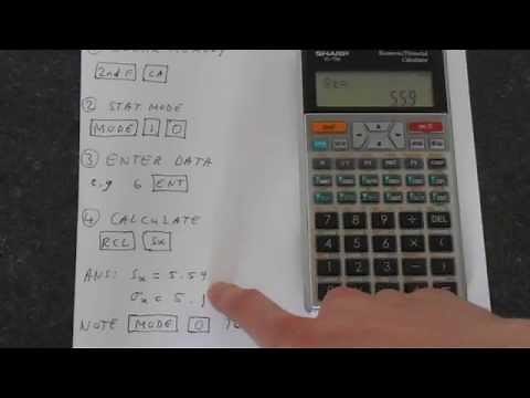 Sharp El-738 Standard Deviation