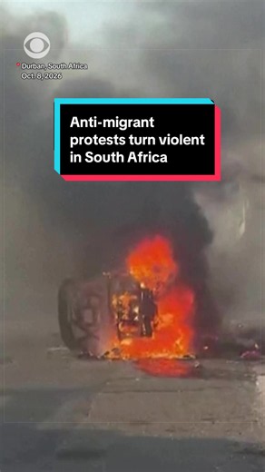 Violent clashes erupted in South Africa Thursday as anti-migrant protesters targeted foreign nationals and businesses amid renewed tensions over immigration. At least 24 vehicles were set on fire, while several foreign-owned shops were looted. Police fired rubber bullets to disperse protesters, and three foreign nationals were arrested. The unrest followed a court order requiring the government to resume processing asylum applications, reigniting tensions over immigration in the country.