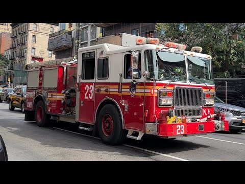 FDNY ENGINE 23 SPARE RESPONDING ON 9TH AVENUE IN THE HELL’S KITCHEN AREA OF MANHATTAN, NEW YORK CITY