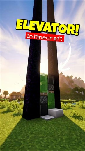 Build Working Elevator in Minecraft! #MinecraftBuilds #Minecraft #shorts