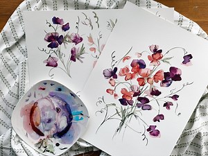 Loose Watercolor Sweet Pea | Cara Rosalie Olsen | Skillshare