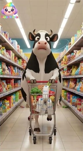 🐮🛒😂 My Cow Went Grocery Shopping Alone… And Bought WHAT?! | Funny 3D Animation